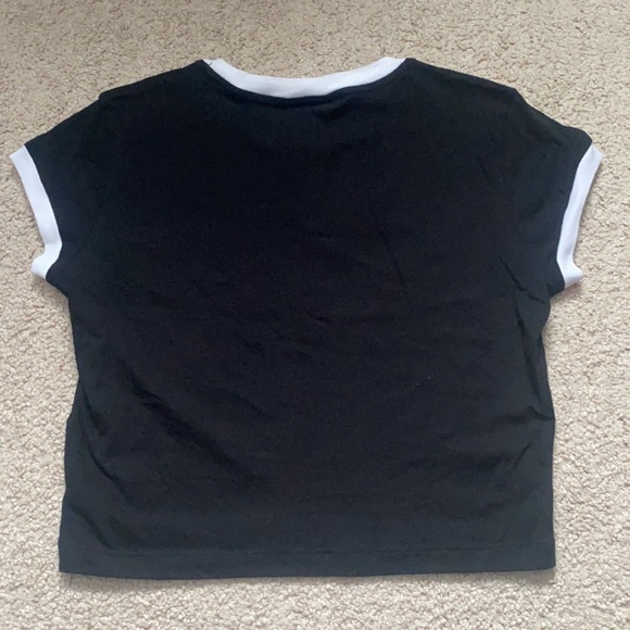 NWT Guess Originals Small Black Graphic Ringer Tee Shirt - Picture 4 of 7